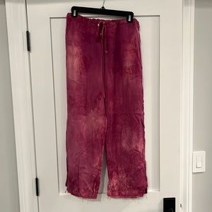 Love Tanjane cozy, drawstring cropped raw edge hem pants!